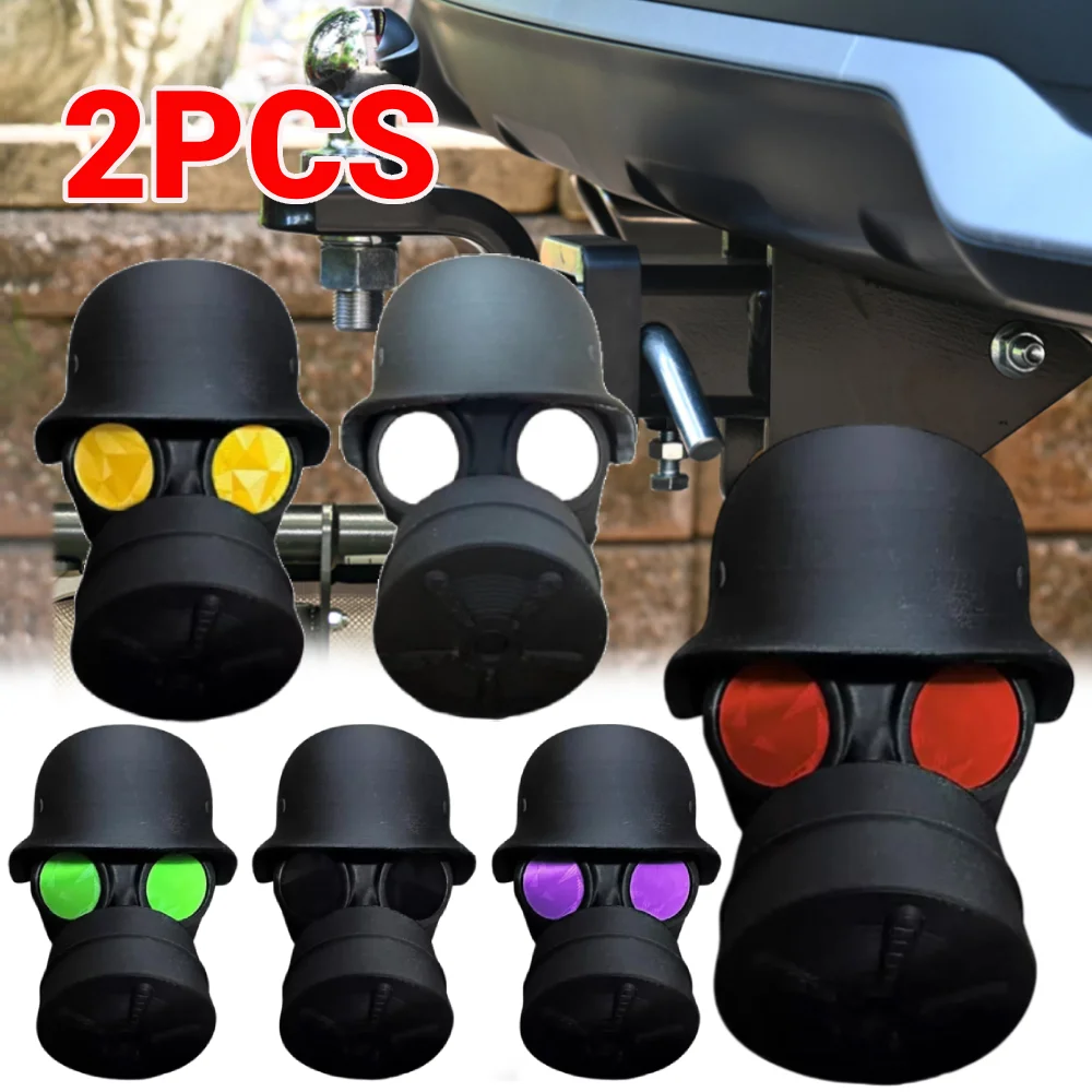 

2 шт., шлем, противогаз в форме прицепа, шариковая крышка, защита от ржавчины, защитная крышка прицепа для трубки приемника автомобиля