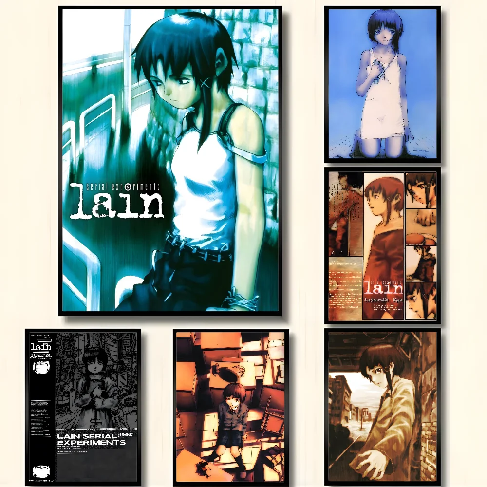 

Serial Experiments Lain Anime Movie Poster HD Art Sticky Wall Waterproof Home Living Room Bedroom Bar Aesthetic Decoration