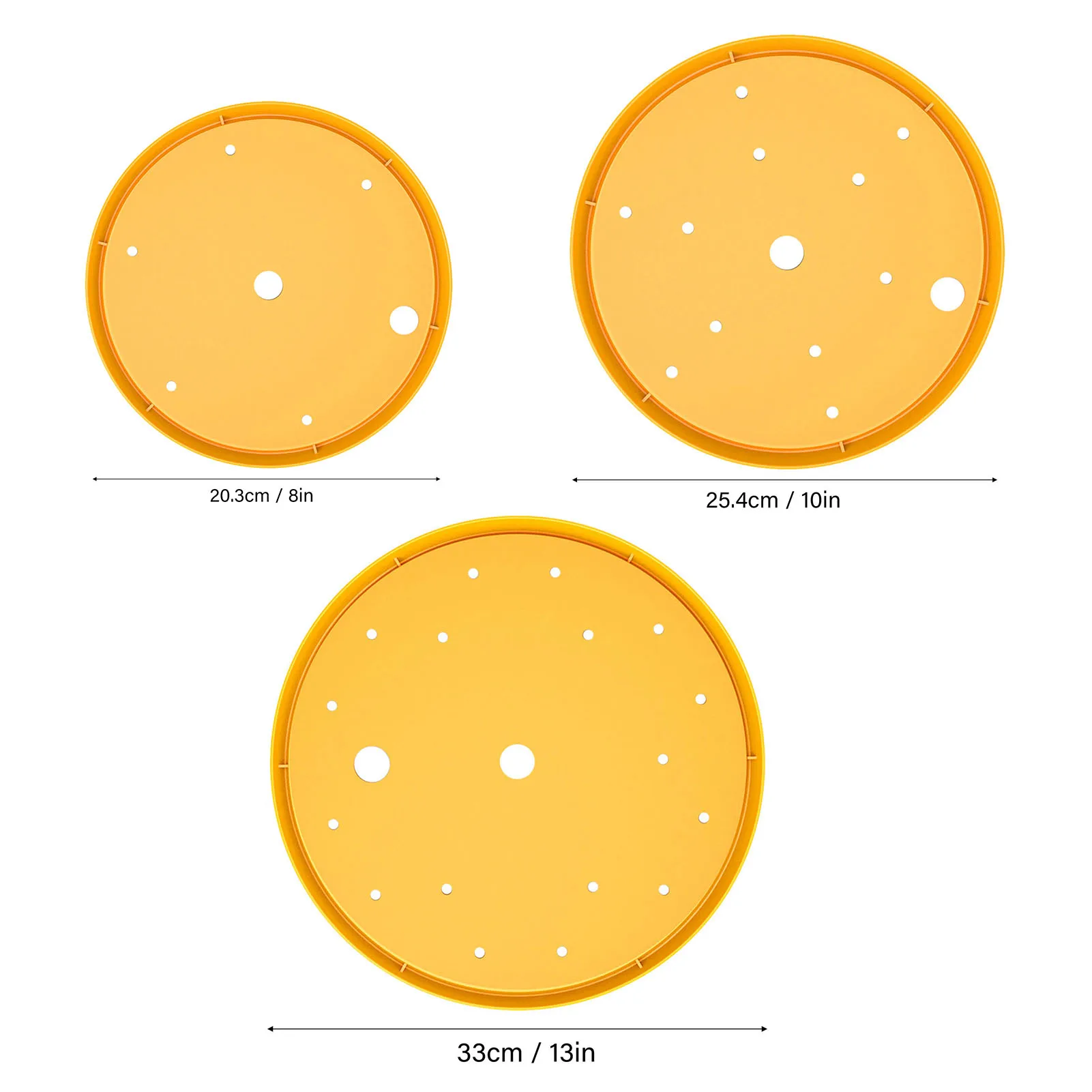 2 قطعة زارع مستدير إدراج PP وعاء نبات قابل للإزالة قابل لإعادة الاستخدام إدراج مع فتحات الصرف للاستخدام الداخلي والخارجي #2