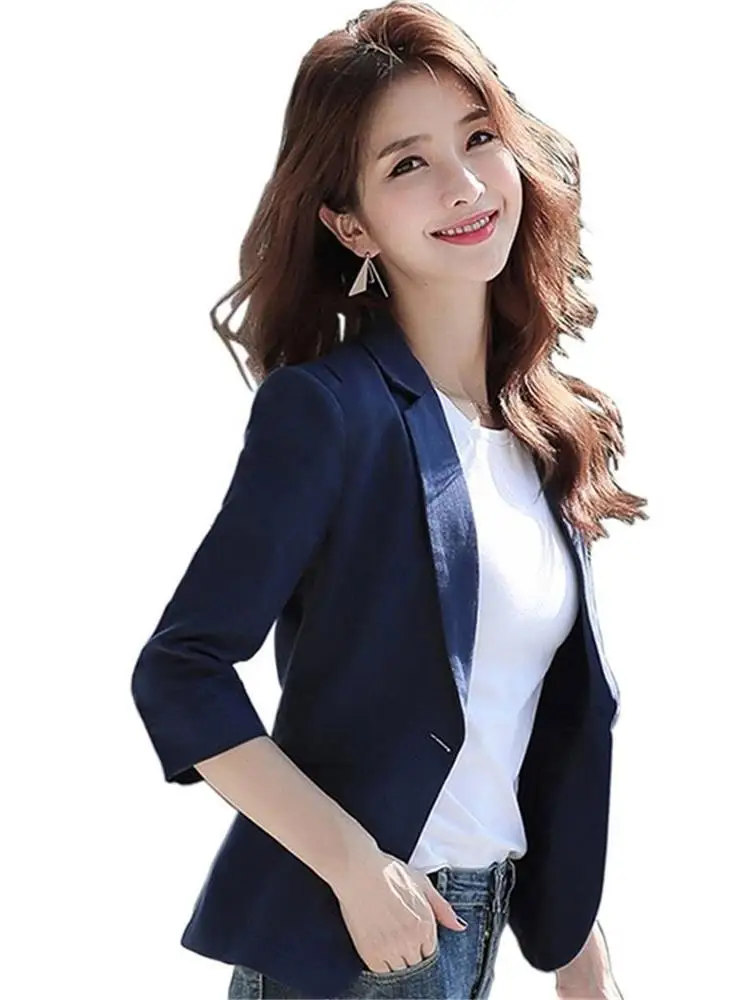 Casual ort Svel Damen Jaet Frühling Herbst Dünn Große Größe Slim Fit Vielseitig Casual ort Sle Trendy Frühling Sommer