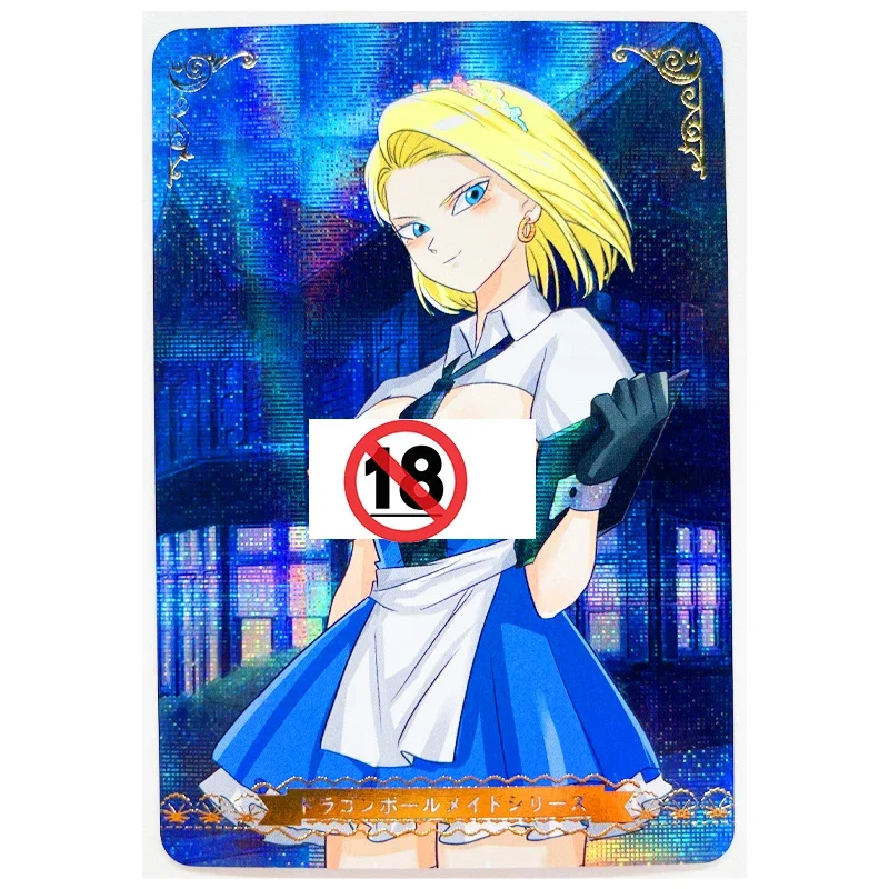 9pcs/set Dragon Ball ACG Ranchi Chichi Android 18 Nude Maid Outfit Heroes Battle Card Ultra Instinct Game Collection Cards