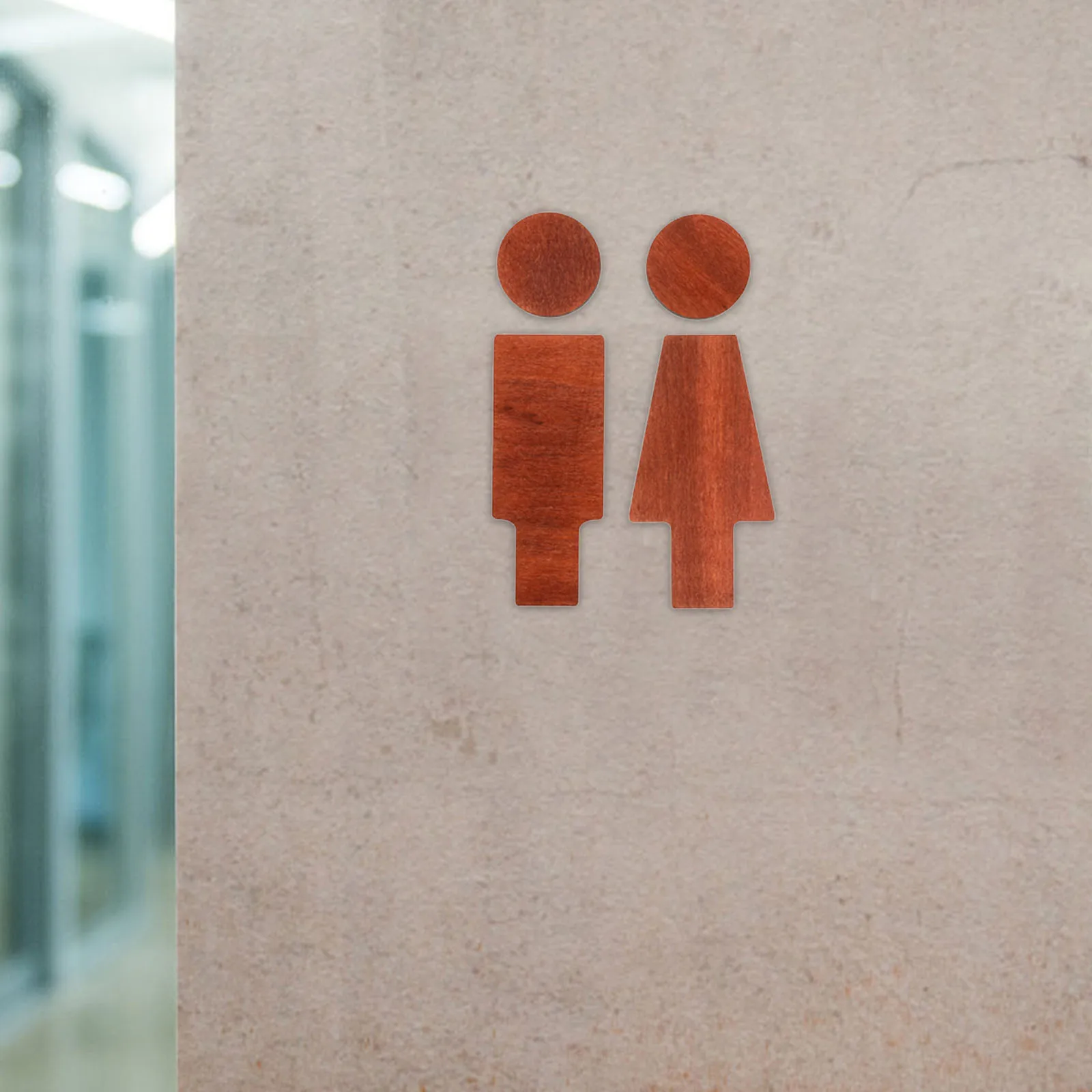 

2pcs Wooden Toilet Identification Signs Male Female Restroom Sign Bathroom Door Signage For Home Public Party Scene