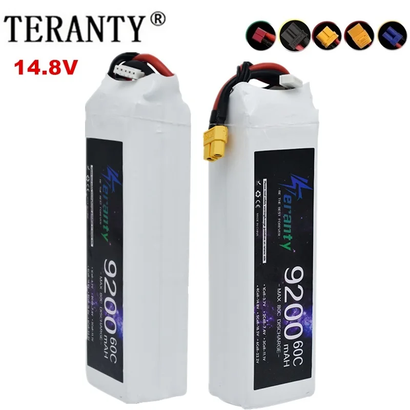 

4S LiPo Battery 14.8V 9200mAh 60C for RC Car For RC Car Helicopter Drone Boat Airplane with Deans Plug XT60 Connector