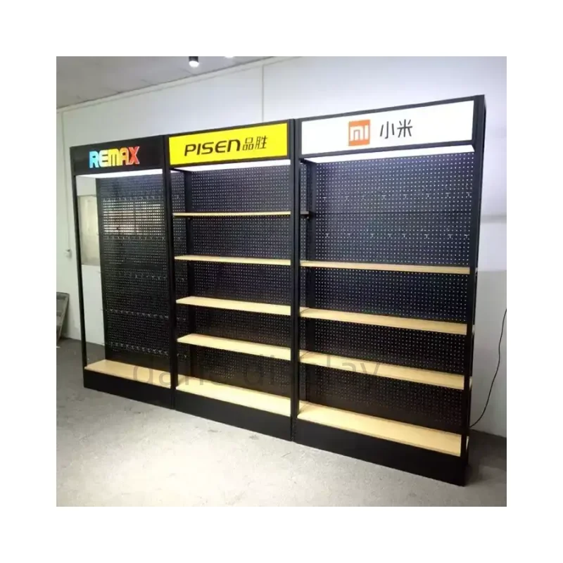 custom.Best Selling display racks Rock Store Display Shelf Mobile Shop Shelving Made of Durable Material for Cell Phone Accessor