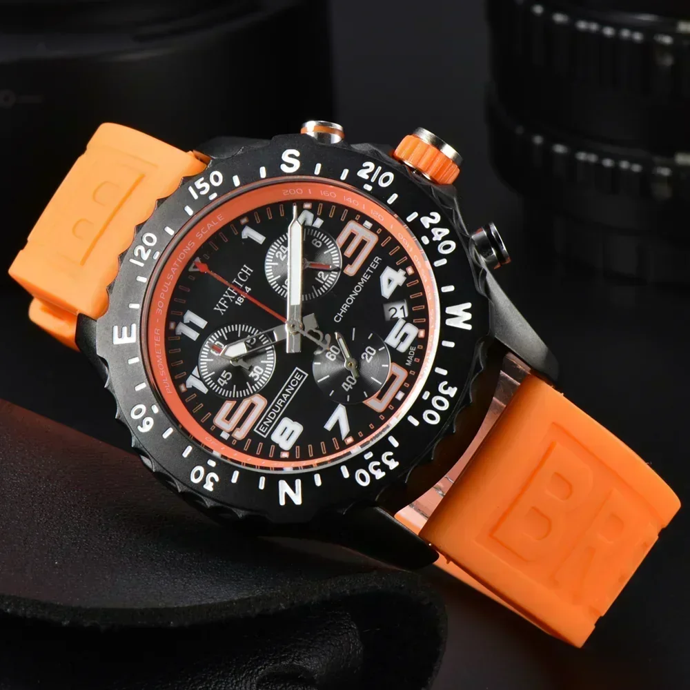 Top Hot Sale Brand Watches For Mens Multifunctional Endurance Automatic Date Wristwatch Business Quartz Chronograph AAA+ Clocks