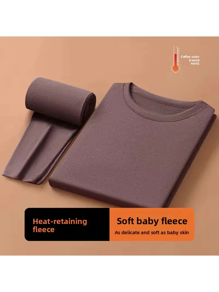 2026 New Self-Heating Double-Sided German Velvet Men's Warm Underwear Set Thickened Autumn Clothes Pants for Young Men