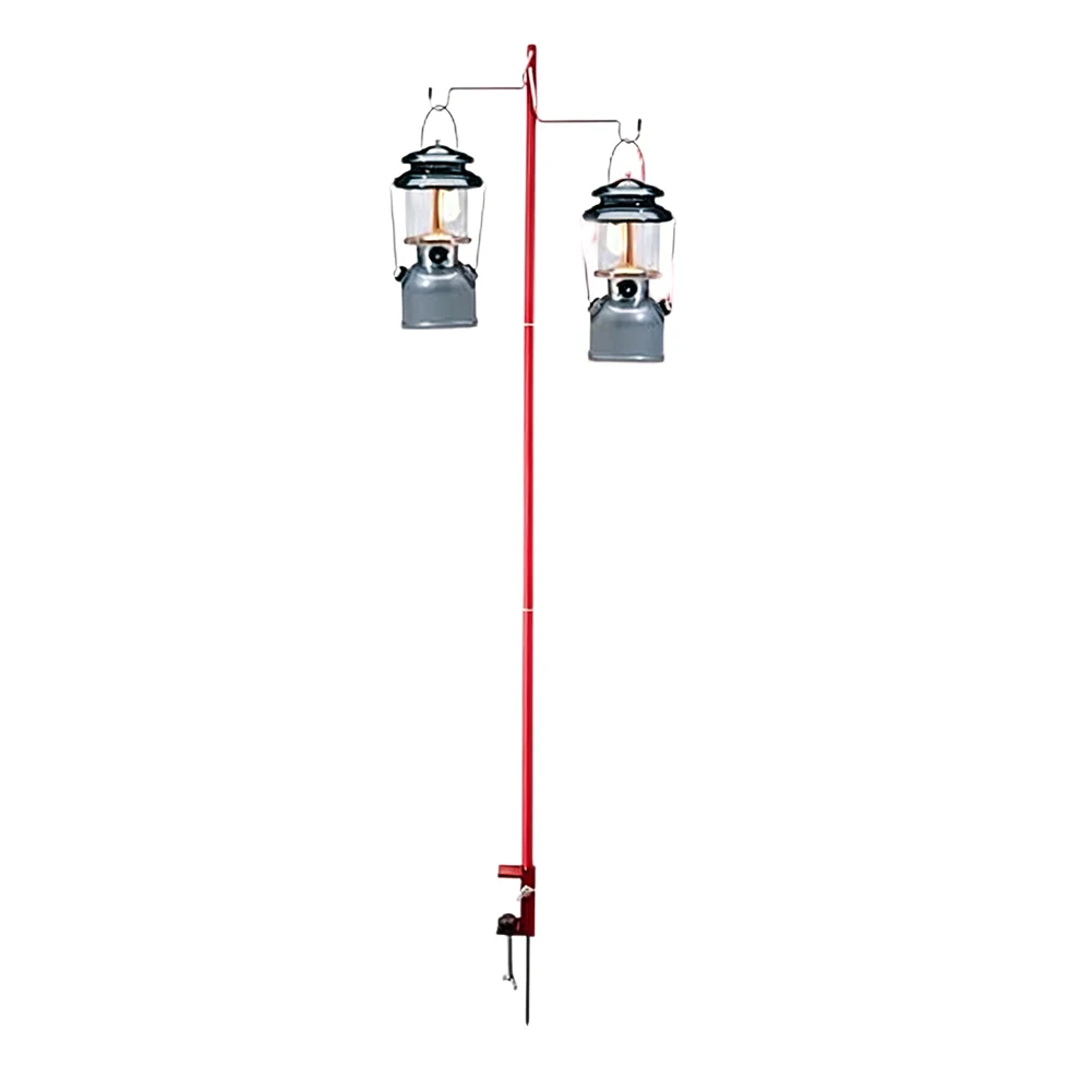 Portable Hook Pole Camping Lantern Pole For Campsite Organization Foldable Lamp Stand For Picnics Multi-functional Hook