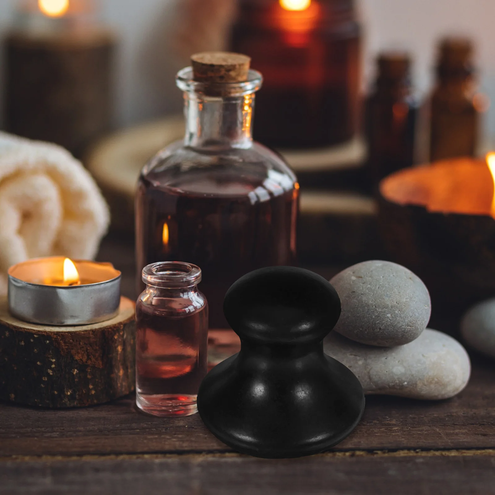 

2 pcs Massage Stones Mushroom Shaped For Deep Muscle Relief Spa Use At Home Essential Oil Compatible For Adult Women Men