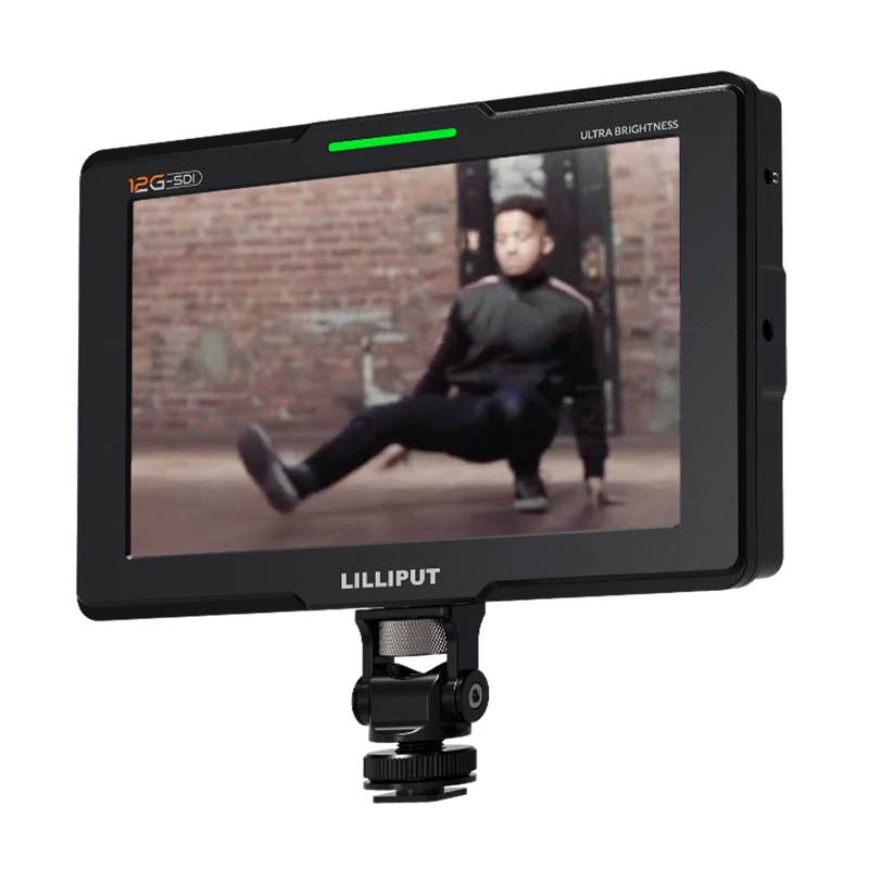 HDR 3D-LUT 7-Inch 2000 Nits 4K for HDMI Dual 12G-SDI Camera Monitor with Tally IPS Panel for Outdoor Video and Film Shooting