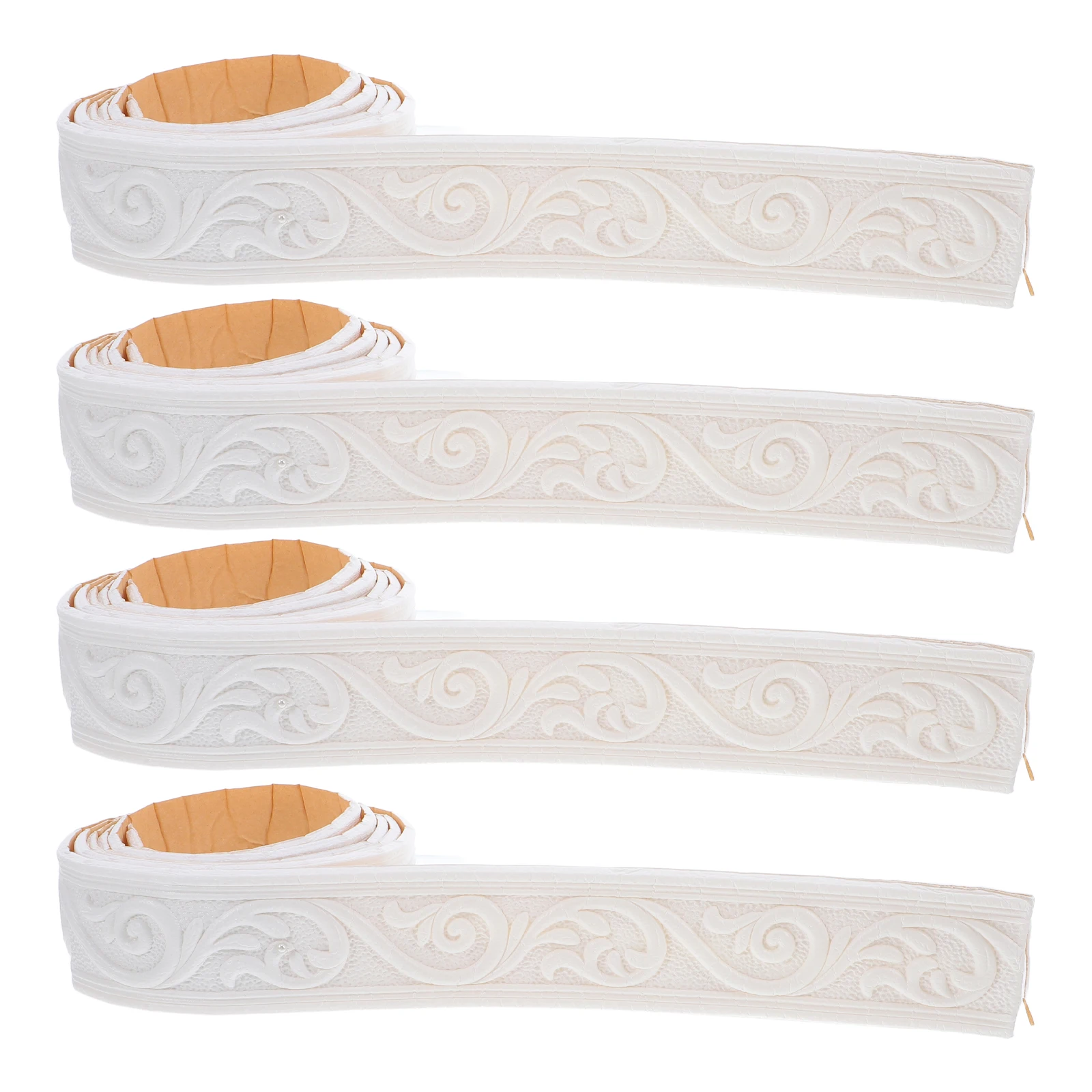 

4 Pcs Baseboard Wall Sticker Door Stickers Bedroom Accessories Flexible Trim Molding