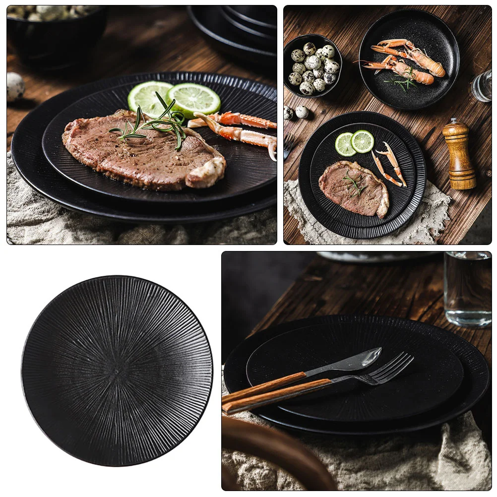 

1Pcs Ceramic Steak Plate Exquisite Design for Pasta Serving Western Food Household Use Steak Serving Dish