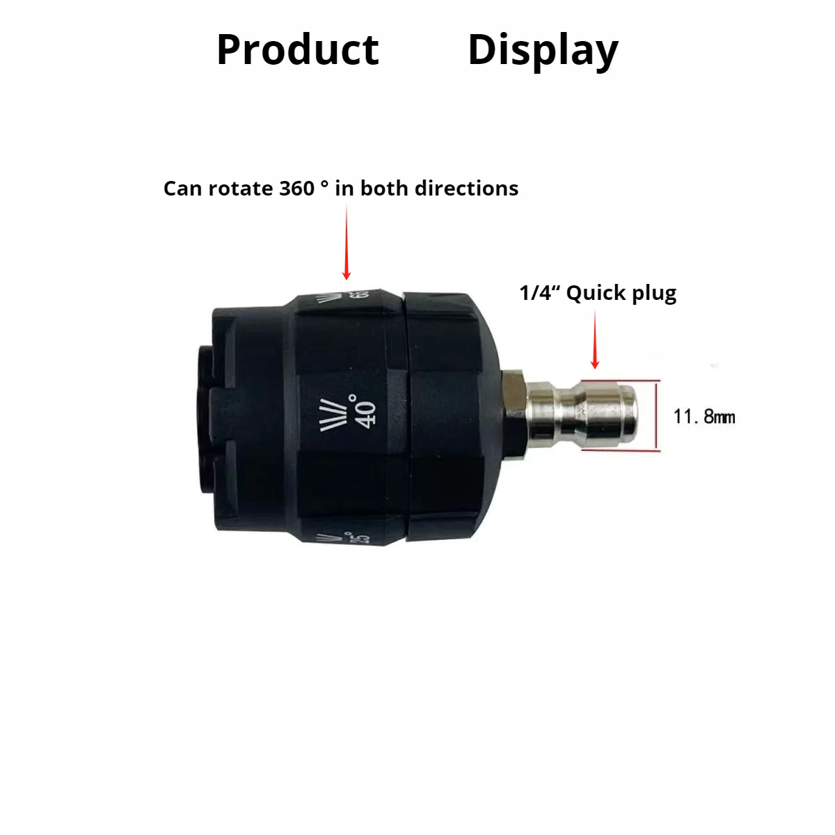 5-in-1 rotary nozzle for high-pressure cleaning machine, multifunctional for car washing and cleanin