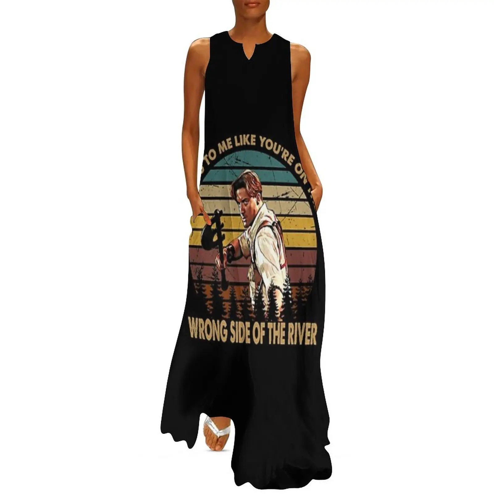 

The River The Mummy Brendan art vintage Long Dress dresses for womens 2025 dresses with long sleeves Dress women