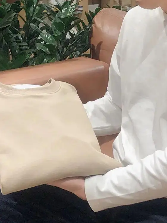 メンズ ハイウェイト コームドコットン Fce スウェットシャツ カジュアル 多用途 スポーツウェア 秋冬 ラウンドネック ロングスリーブ カラー