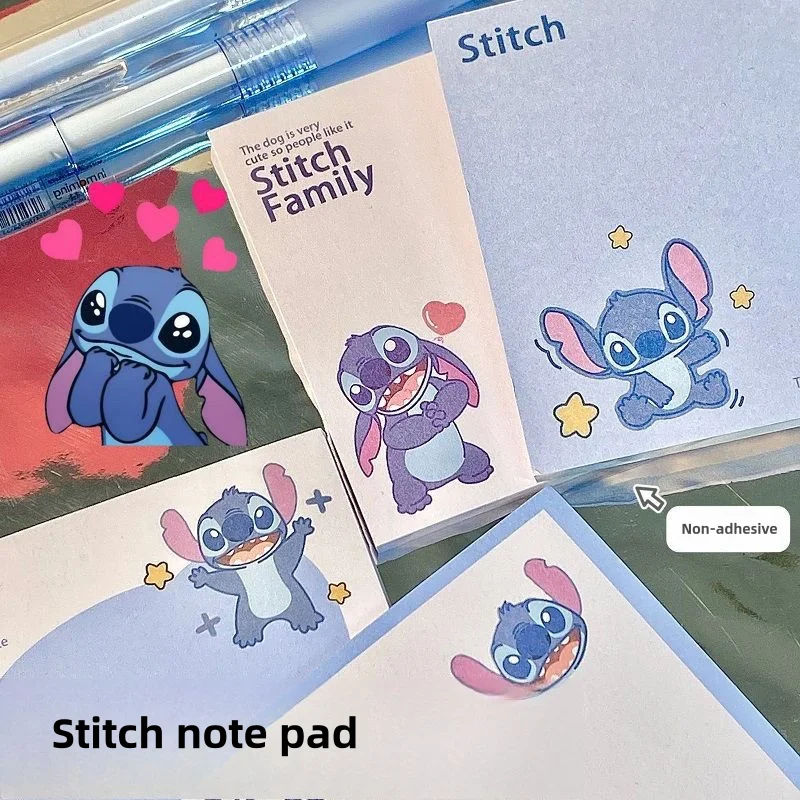 Disney Stitch Sticky Note Tearable Sticky Ins Style Cute Cartoon Funny Students Note Memo Pad