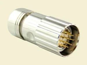 M23 6 7 9 12 17 19 Pin Plug Conector fêmea/macho M623 para codificador de servo motor