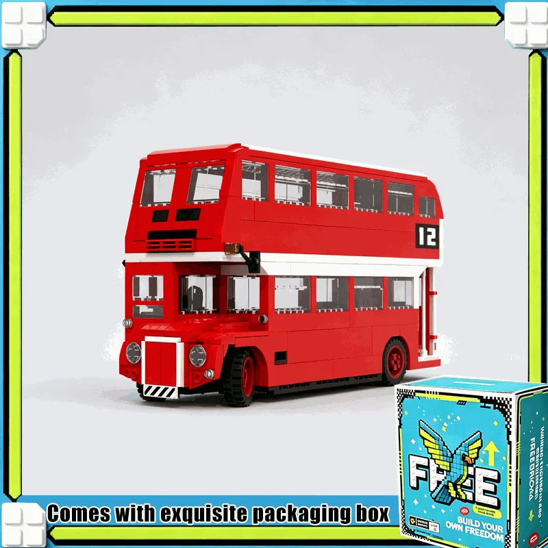 2047PCS Classic British Double Decker City Bus Model Building Blocks DIY Creative Assembly Brick Set Vehicle Collection Gift