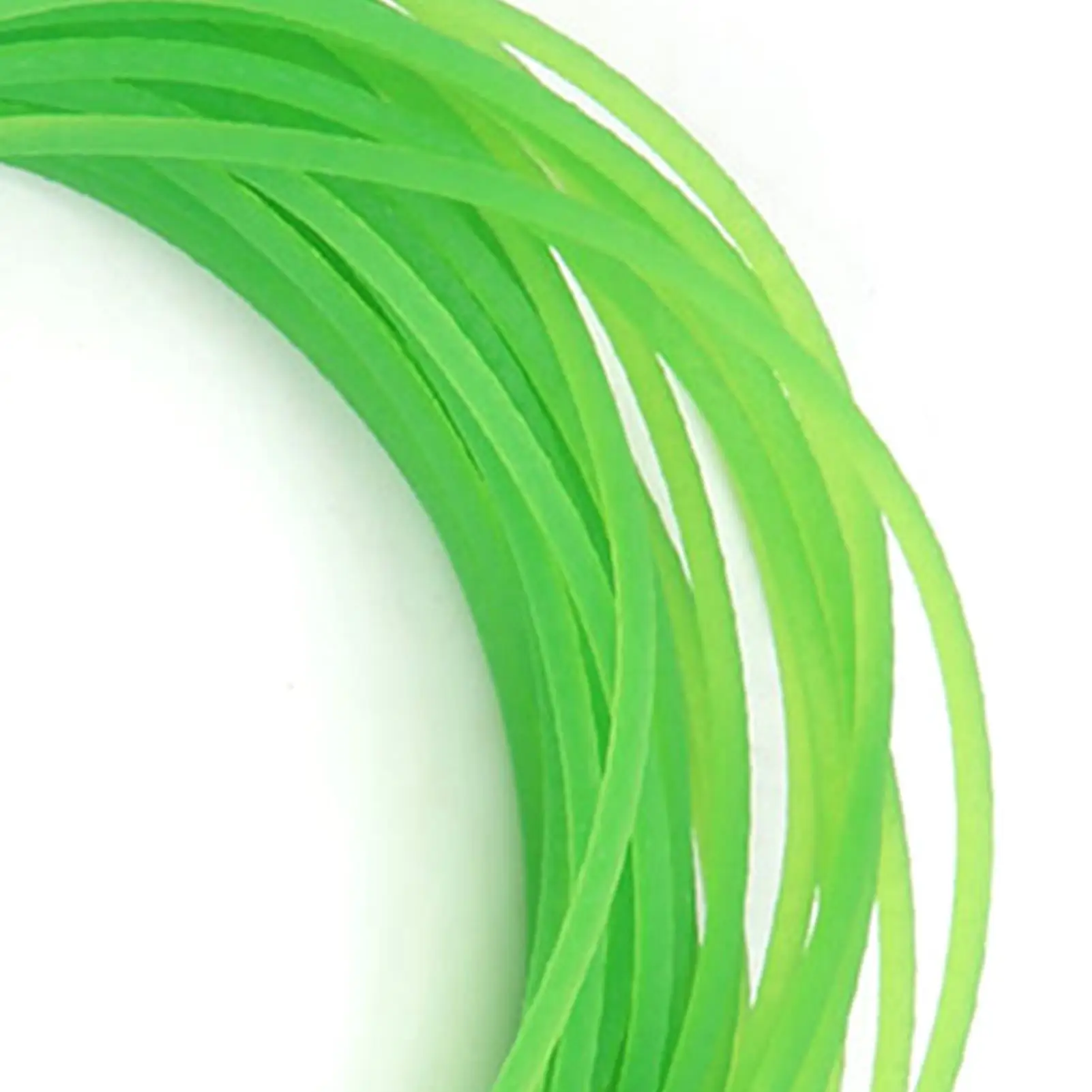 Green PU Polyurethane Round Belt 2mm Diameter 10m Length for drive Transmission System