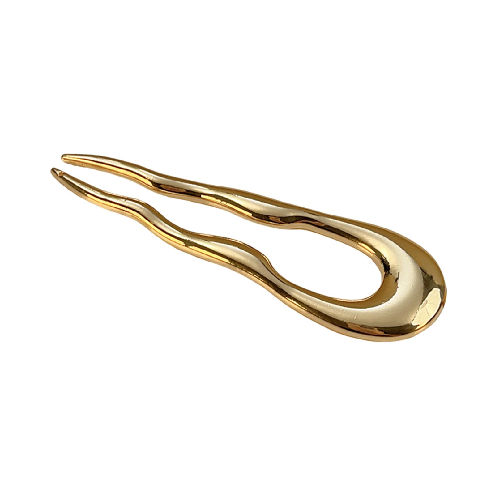 Vintage Metall U-förmige Haargabel Modische Geometrische Unregelmäßige Legierungs-Haarspangen Kopfschmuck für Frauen und Mädchen Einfache Haarstäbe Geschenke – Detail 4