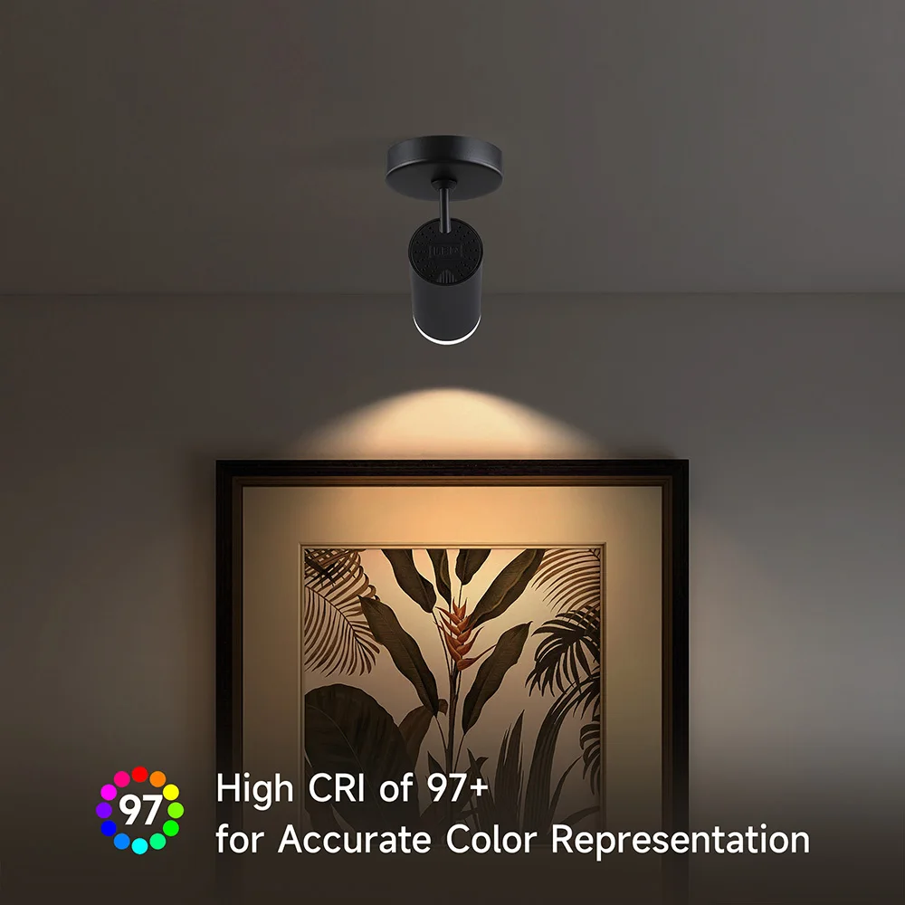 Opulux 9W LED Ceiling Spotlight Indoor Adjustable Surface Accent Lamp for Corridor Living Room Anti-Glare Picture Artwork