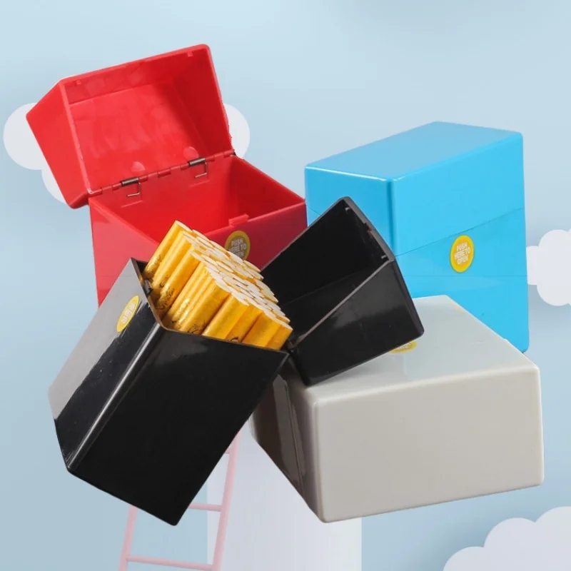 Solid color cigarette box, can hold 20/30/40/50 thick cigarettes, waterproof and pressure resistant portable cigarette box