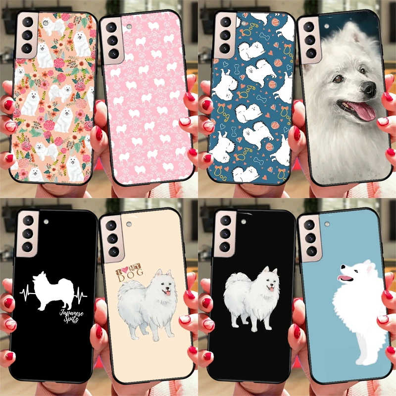 Capa japonesa para cães spitz para samsung, capa de telefone, galáxia s23 ultra, nota 20, 10, s9, s10 plus, s20, s21, fe, s22 ultra