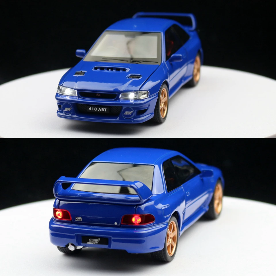 1/32 Subaru Impreza WRX 22B STI JDM Toy Car Model Diecast Metal