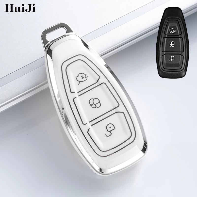 

TPU Car Remote Key Case Cover For Ford Transit Custom Mondeo Fiesta Kuga ST Line MK3 Focus 3 Station Wagon Ecosport Shell Fob