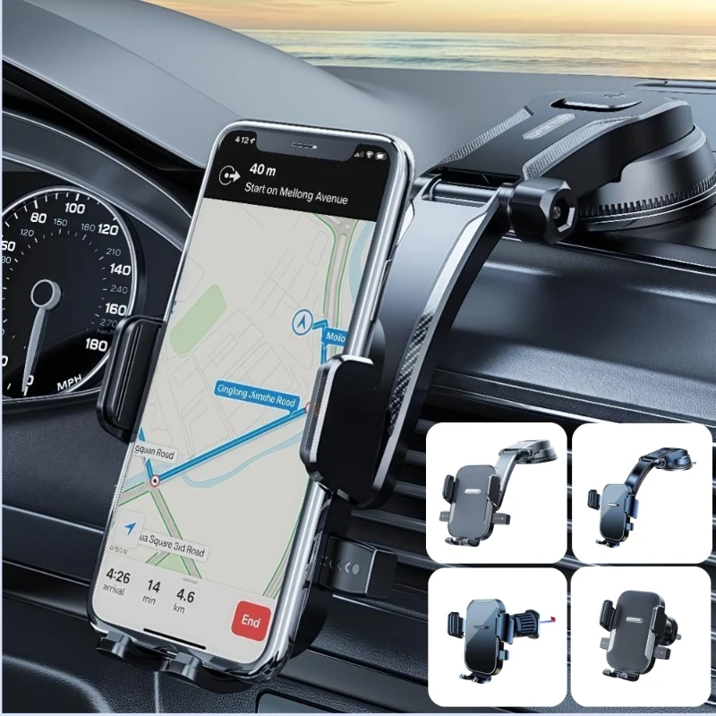 Novo Suporte Universal para Celular Automotivo Dobrável e Rotativo com GPS para Saída de Ar - Acessório Interno para Carro