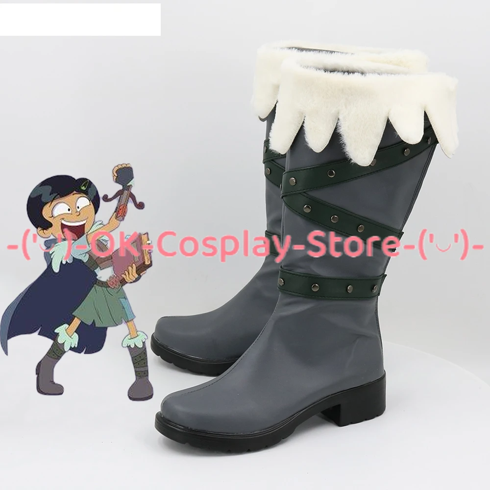 Marcy Wu Cosplay Schuhe Halloween Karneval Stiefel Cosplay Prop Pu Lederschuhe nach Maß