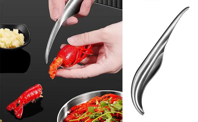 Éplucheur de Fruits de Mer en Acier Inoxydable, Ergonomique, Portable, Usage Domestique