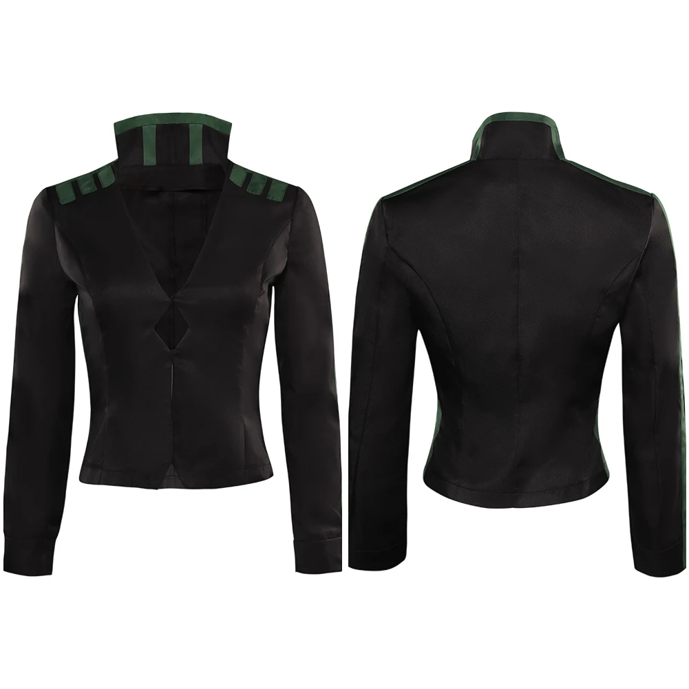 Nieuwe Mode Poison Ivy Cosplay Vrouwen Zwarte Jas Kostuum Outfits Jas Voor Volwassen Vrouwelijke Meisjes Halloween Carnaval Vermomming Pak