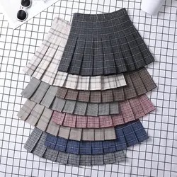 Mini jupe plissée à carreaux pour femmes, vêtements de style coréen, chic et élégant, esthétique féminine, ligne A, Preppy, filles, été, 2023