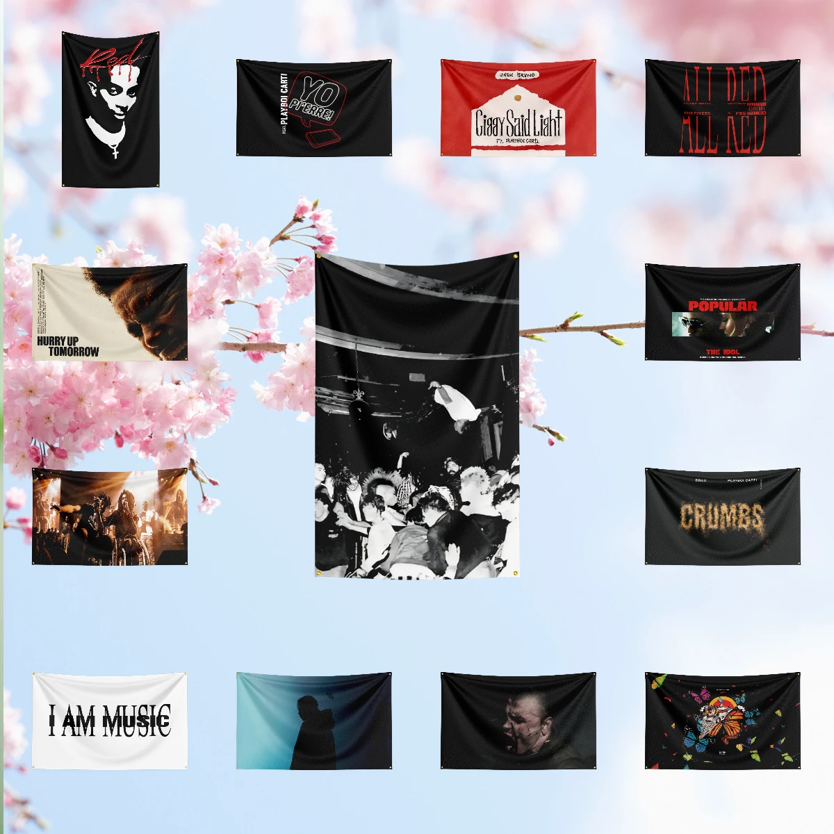 Playboi Carti music Flag Poster Flag Wall Hanging Tapestry Double Penetration for Room Decor Dormitory Decor