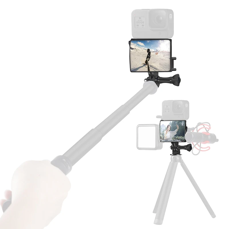 Selfie مرآة جبل حامل الحذاء البارد قوس ملحق ل Gopro بطل 12 11 10 9 8 7 6 5 SJcam DJI OSMO Insta 360 عمل الكاميرا