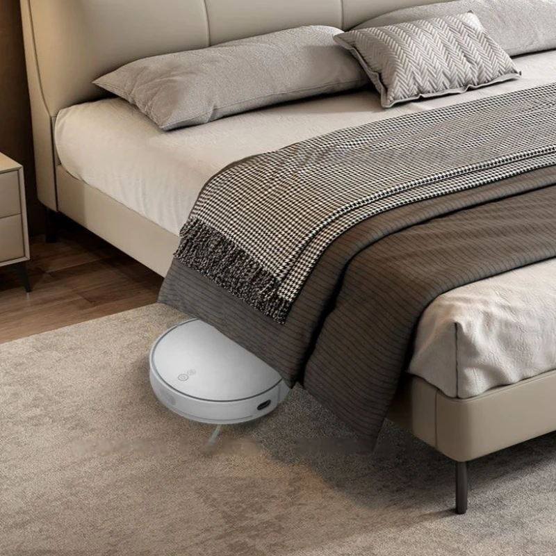 Italian Modern Minimalist Double Bed High Comfort Fabric Upholstered Bed Solid Pine Frame Large Bedroom Bed for Master Room view 5