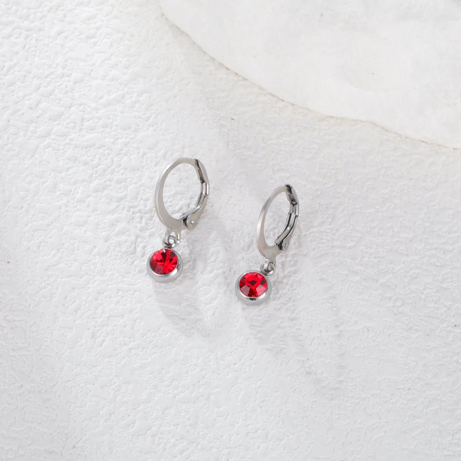 Cazador جوهرة الأقراط الفولاذ المقاوم للصدأ 12 شهرا كريستال إسقاط أقراط للنساء مجوهرات للبنات الاتجاه 2025 هدايا عيد الميلاد