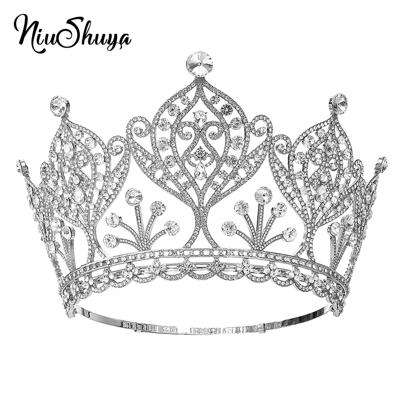 

NiuShuya Miss World Beauty Pageant Champion Hair Crown Baroque Noble Adjustable Stage Show Tiaras Accessories