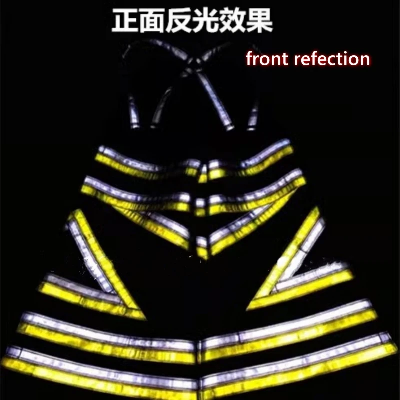 

Брюки для танцев Melbourne Shuffle Ghost Step, светоотражающие, светящиеся, клеш, уличные, крутые, унисекс, 2025