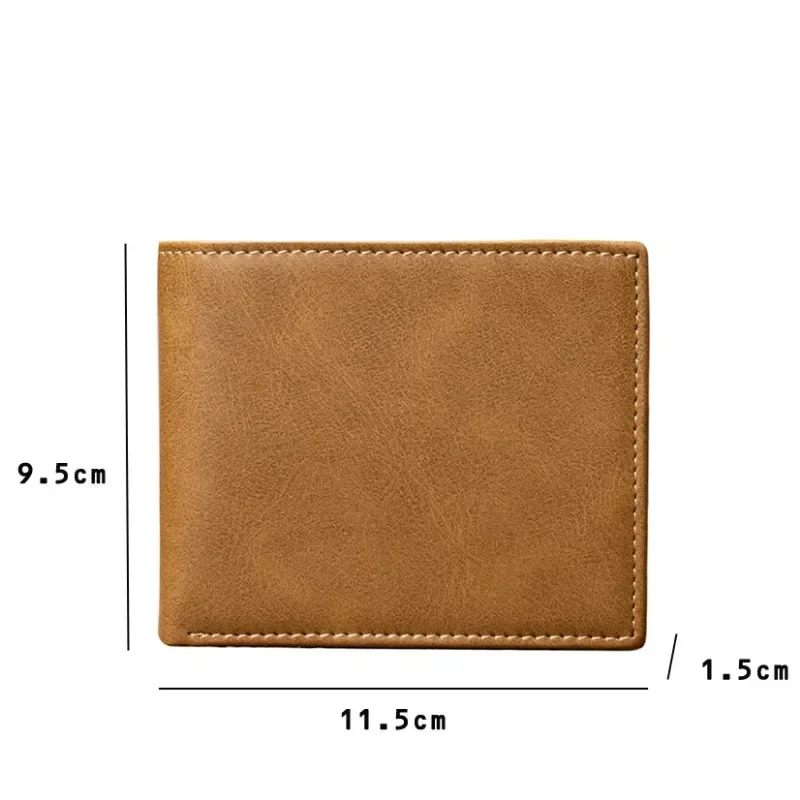 複数のカードスロットを備えたスリムなメンズ財布 PUレザー プレミアム製品財布 男性用ショート財布