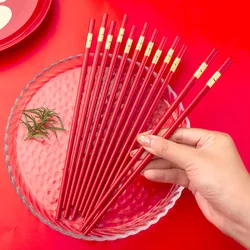 1Pair Japanese Chopsticks Red Sushi Fast Food Noodles ChopSticks Korean Tableware Kitchen Bar Supplies Chinese Cutlery Set