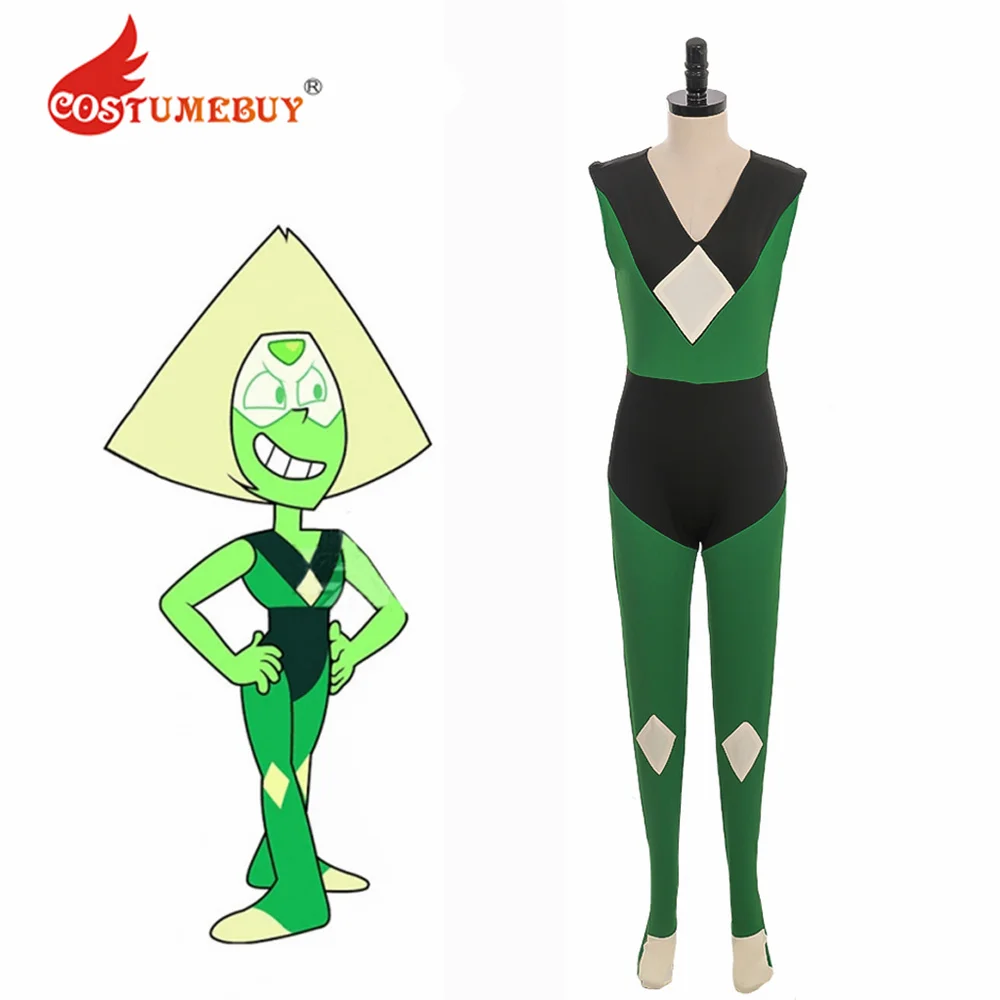 

Peridot Cosplay Costume Green Jumpsuit Girls Women Bodysuit Halloween Outfits