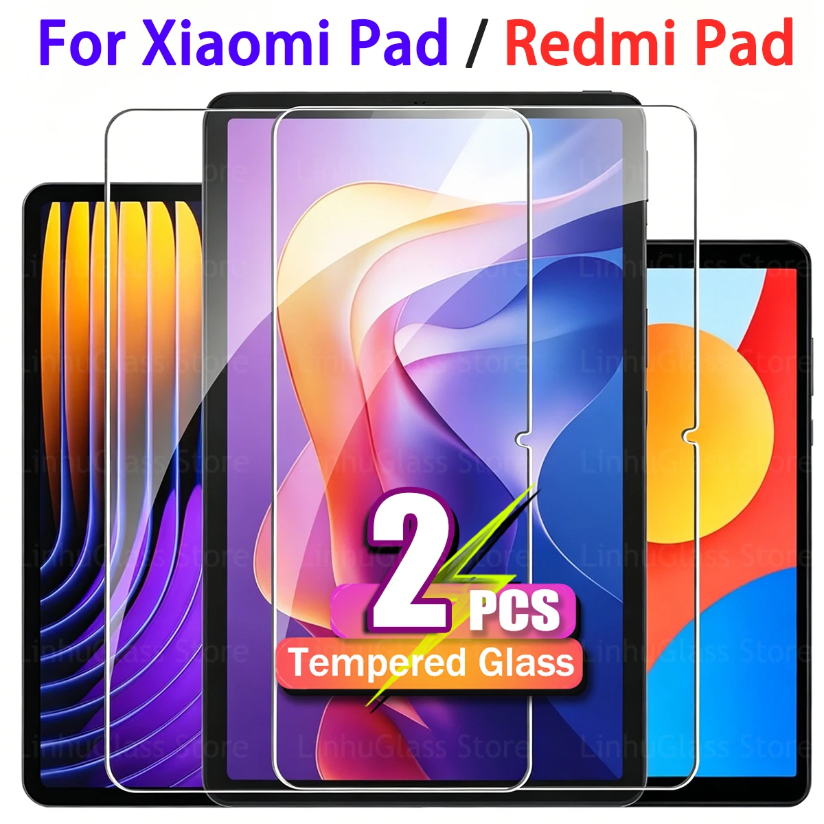 2 Stück gehärtetes Glas Displayschutzfolie für Xiaomi Pad 8 7 6 5 2 Pro K 11,2 11 Zoll Redmi Pad SE 4G 8,7 5G 8,8 POCO Pad X1 M1 12,1 Zoll