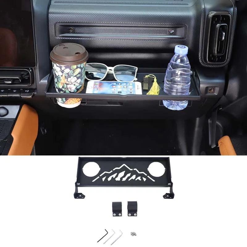 

For Haval Raptor 2023-25 Aluminum alloy Car Copilot Dashboard Multi-function Storage Rack Storage Rack Interior Car Accessories