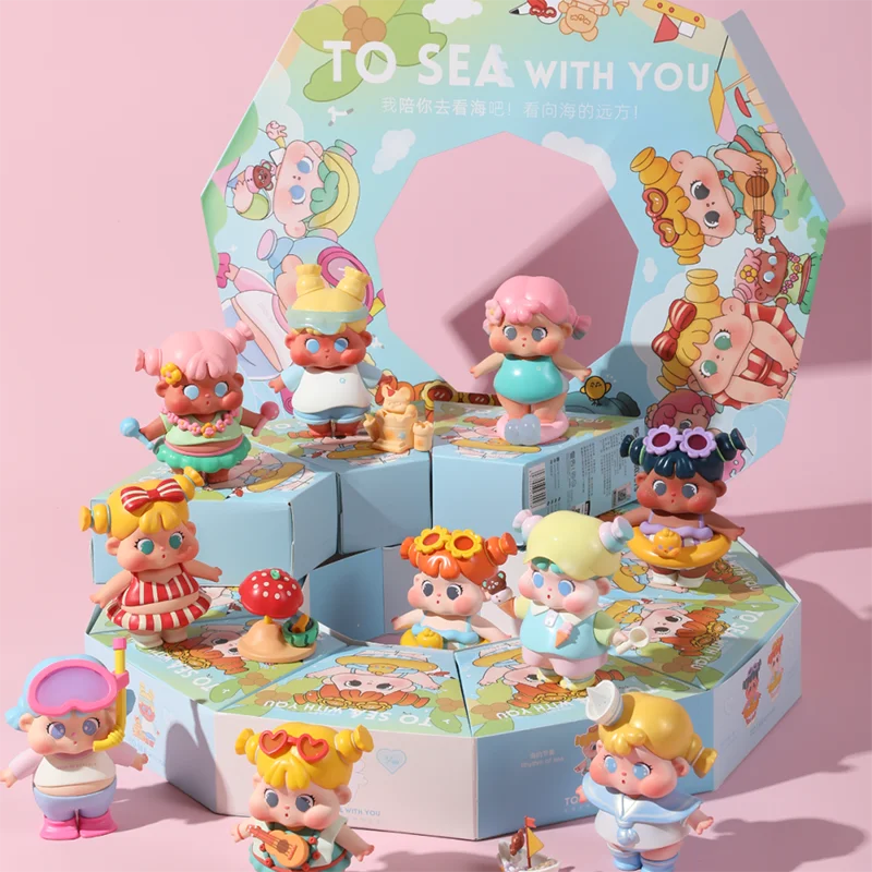 QOQO BE CURIOUS TO SEA WITH YOU Series Blind Box Guess Bag Mystery Box Toys Doll Cute Anime Figure Desktop Ornaments Collection