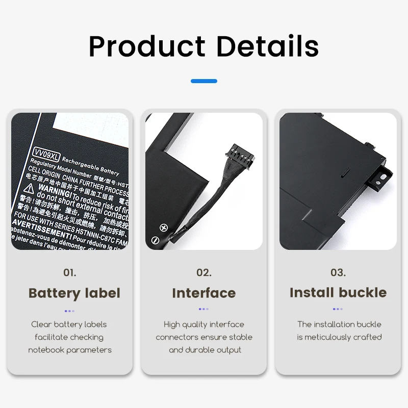 Battery in vv09xl for HP total 15 g3 g4 series HSTNN-DB7D HSTNN-C87C 808398-2c2 808398-2c1 808452-005