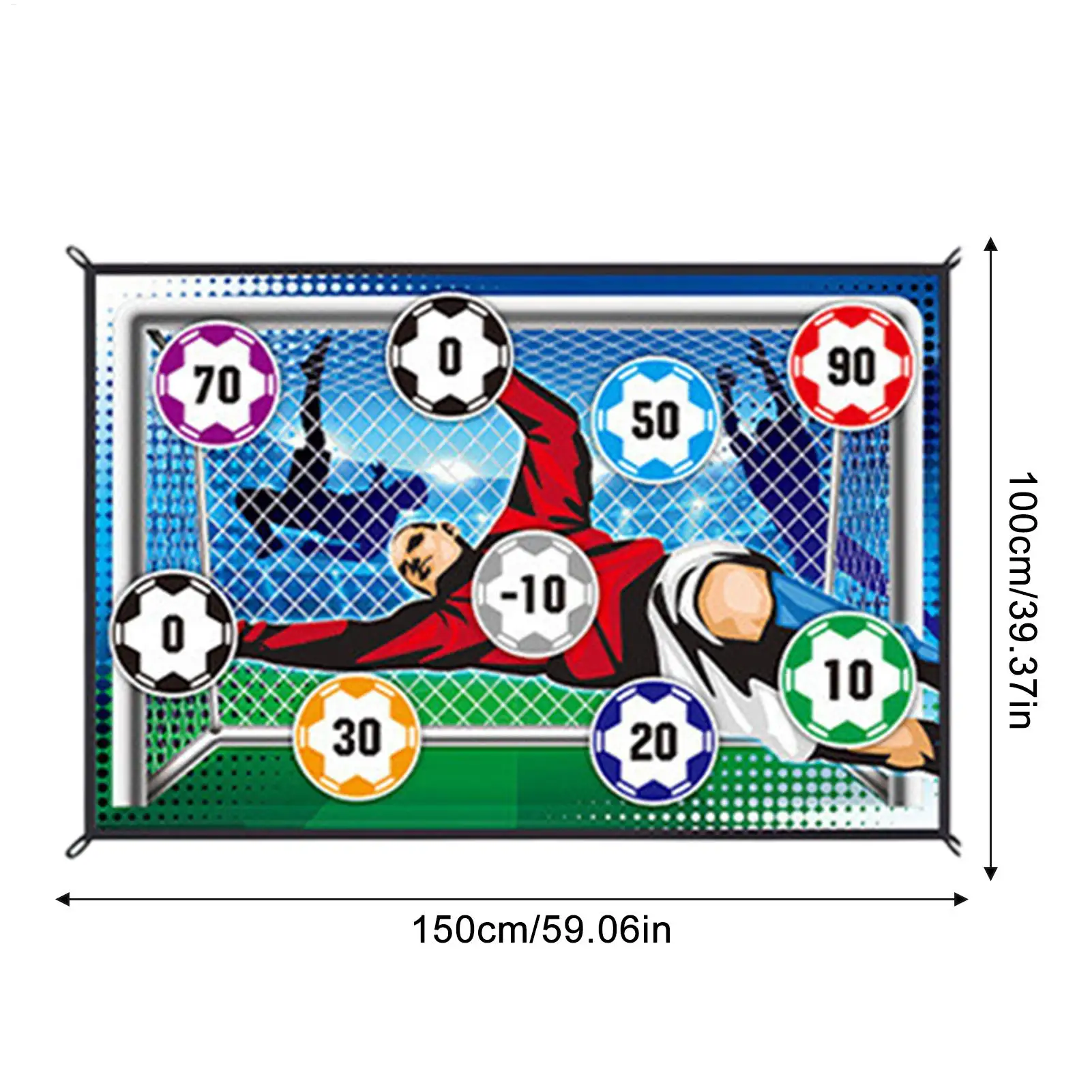 Set da gioco con pallone da calcio per bambini Ragazzi Toss Soccer Goal Game Set di attrezzature per allenamento con 1 pallone 1 bersaglio in flanella e 2 terreni