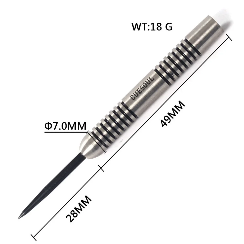 CUESOUL 18 Gram 90% Tungsten Steel Darts Barrels with Diameters 7mm