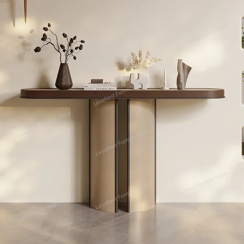 

Уникальный профессиональный дизайн консольного столика, современный угловой столик для прихожей, простой роскошный консольный стол, мебель для прихожей и гостиной