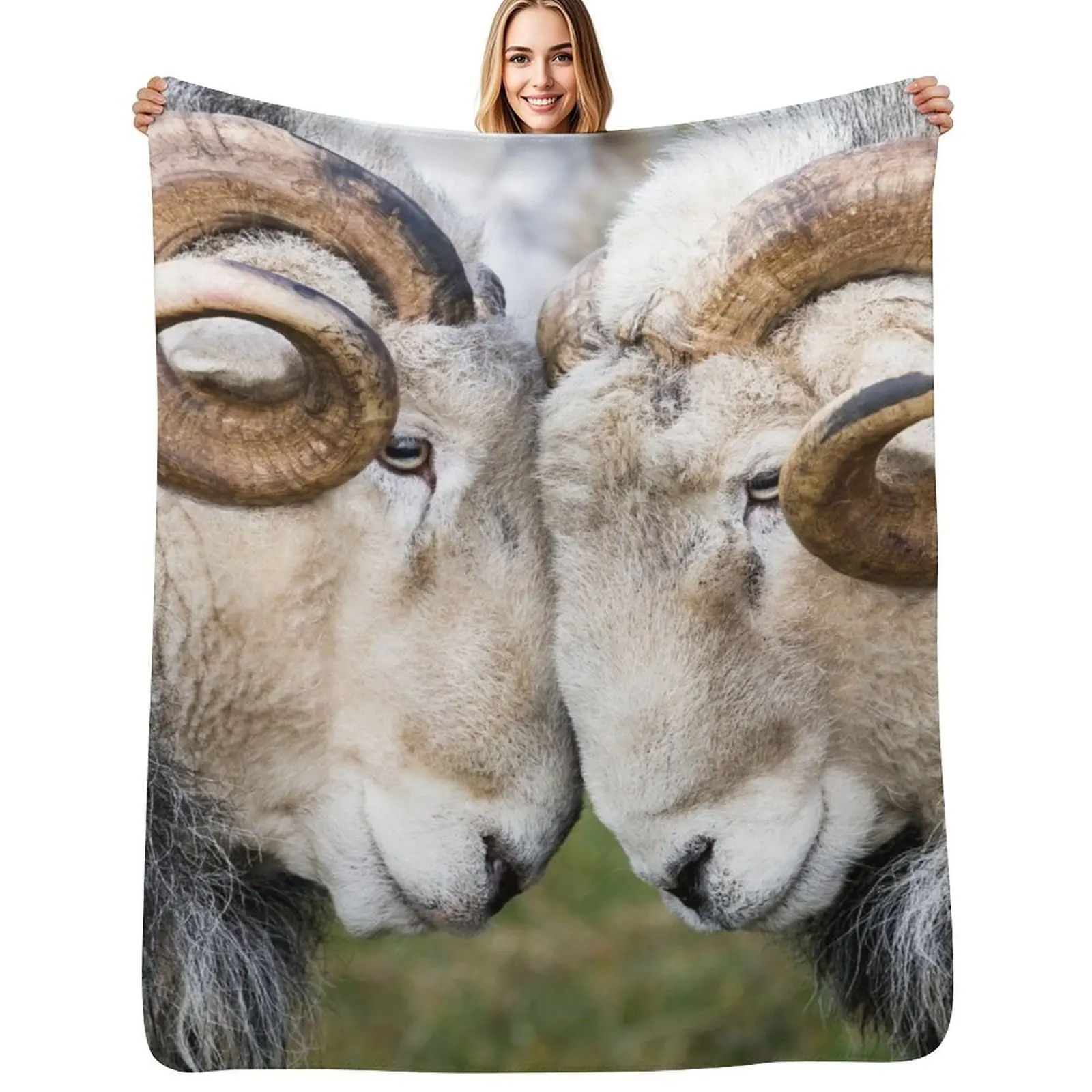 

Herdwick Rams Throw Blanket Decorative Sofa Furry for sofa For Sofa Thin Blankets